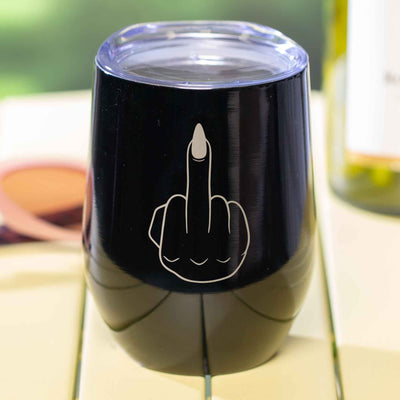 Middle Finger Wine Tumbler - Femail Creations