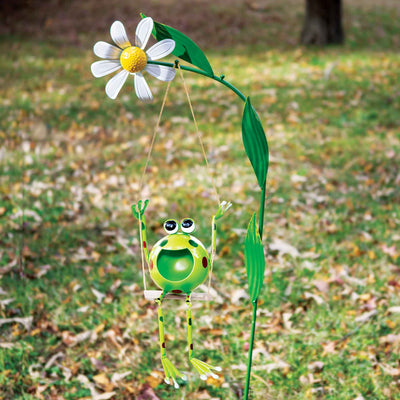 Swinging Frog Solar Stake - Femail Creations