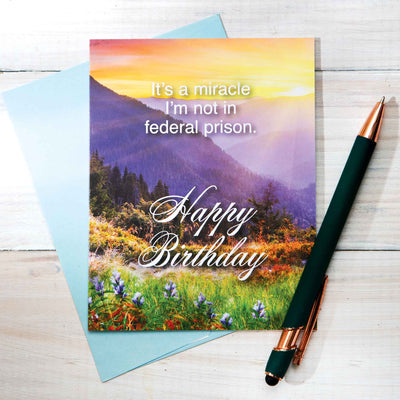 Federal Prison - Happy Birthday Greeting Card - Femail Creations