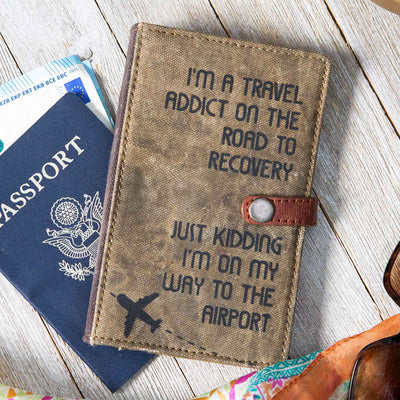 Travel Addict Travel Wallet - Femail Creations