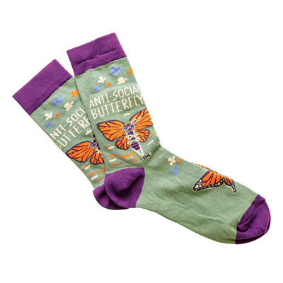 Anti-Social Butterfly Socks - Femail Creations