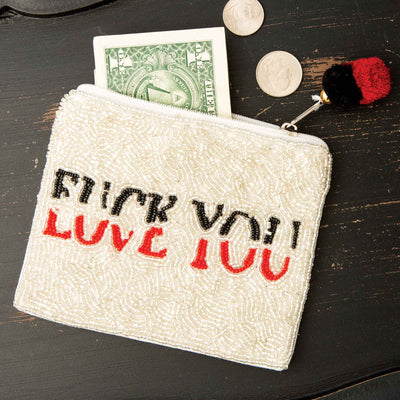 Love You Beaded Coin Purse - Femail Creations