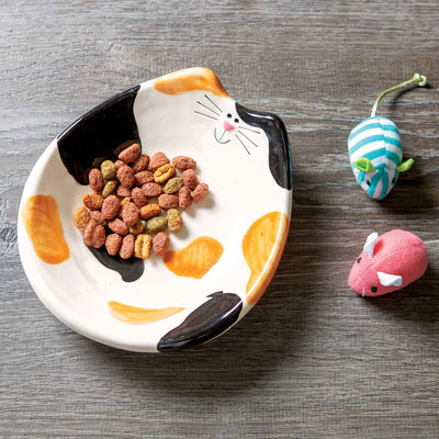 Calico Cat Feeding Dish - Femail Creations