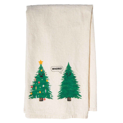 Funny Christmas Trees Tea Towel - Femail Creations
