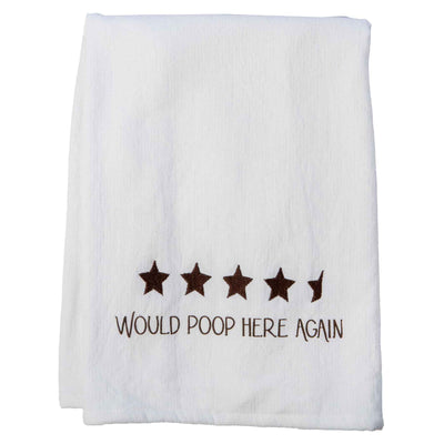 Would Poop Here Again Tea Towel - Femail Creations