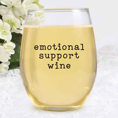 Emotional Support Wine Glass - Femail Creations