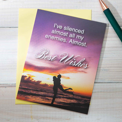 Silenced My Enemies - Best Wishes Greeting Card - Femail Creations