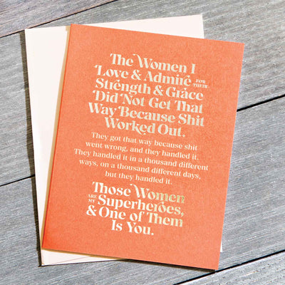 Women I Love & Admire Greeting Card - Femail Creations