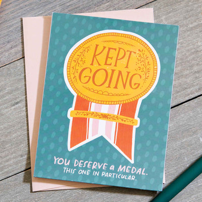 Kept Going Greeting Card With Sticker - Femail Creations