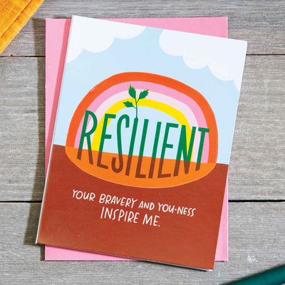 Resilient Greeting Card With Sticker - Femail Creations