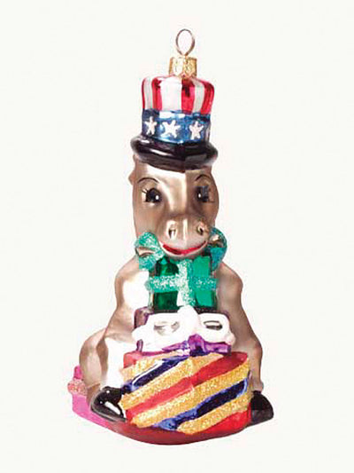 Democratic Donkey Ornament - Femail Creations