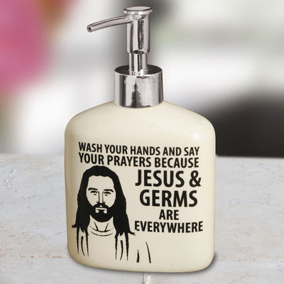 Jesus and Germ Soap Holder - Femail Creations
