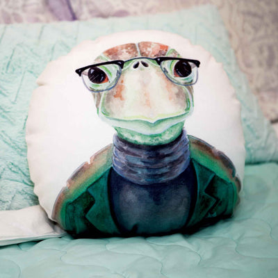 Turtle In Turtleneck Pillow - Femail Creations