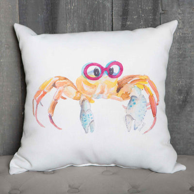 Crab with Glasses Pillow - Femail Creations