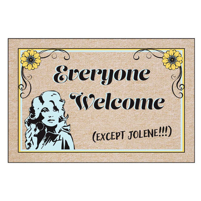Welcome Except Jolene Mat - Femail Creations