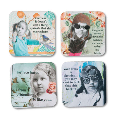 Erin Smith Your Crazy Is Showing Coaster Set - Femail Creations