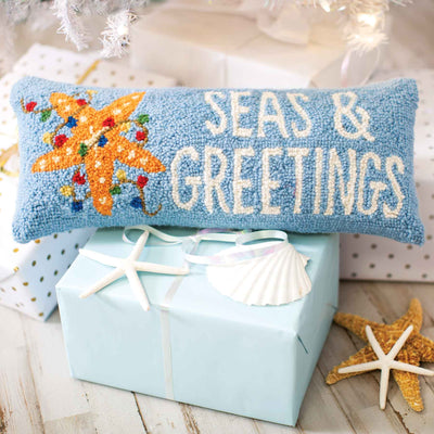 Seas and Greeting Pillow - Femail Creations