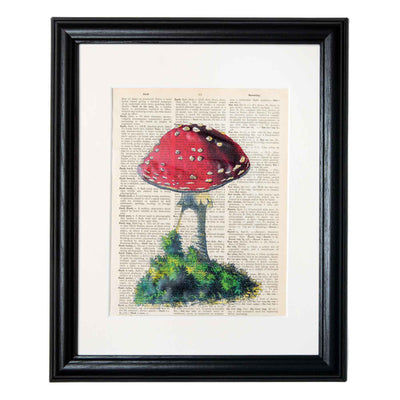 Red Mushroom Framed Artwork - Femail Creations