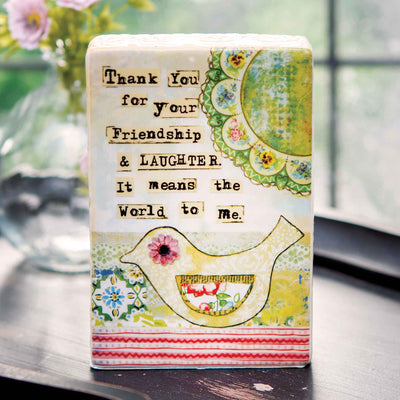 Friendship and Laughter Plaque - Femail Creations