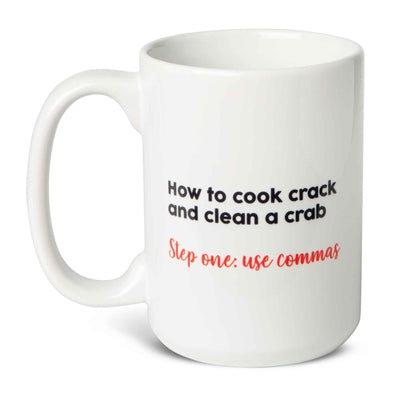 Commas Matter Crab Mug - Femail Creations
