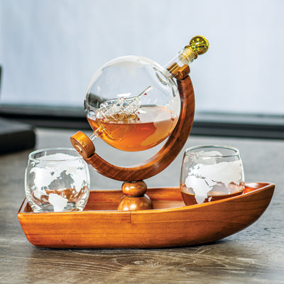 Nautical Globe Decanter with DOF - Femail Creations