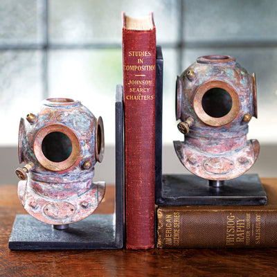 Diver Helmet Bookends - Creations and Collections