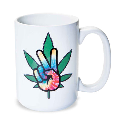 Peace And Love Weed Mug - Femail Creations