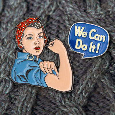 Rosie the Riveter Pins - Femail Creations